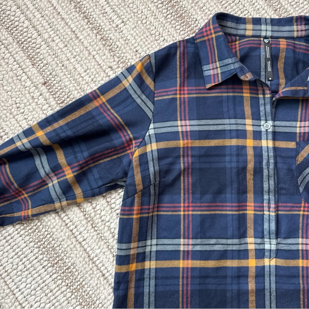 Kuhl Women's Flannel Tunic Ferrata Button Shirt Long Sleeve Copper 8500 Size Med - Picture 3 of 15